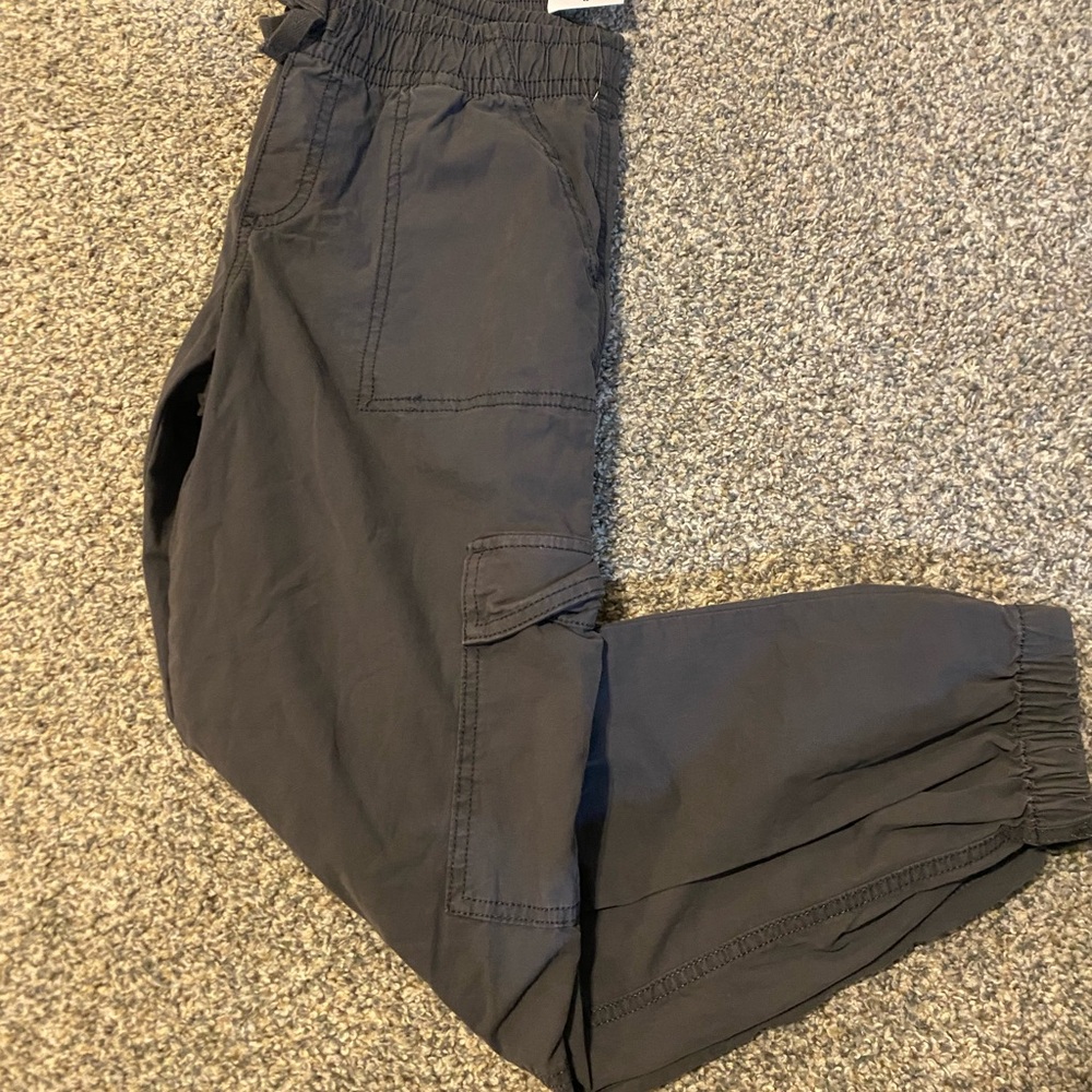 Girls Grey Cargo Pants